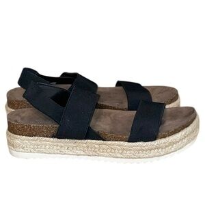 Madden Girl Cybell Black Espadrille Sandals